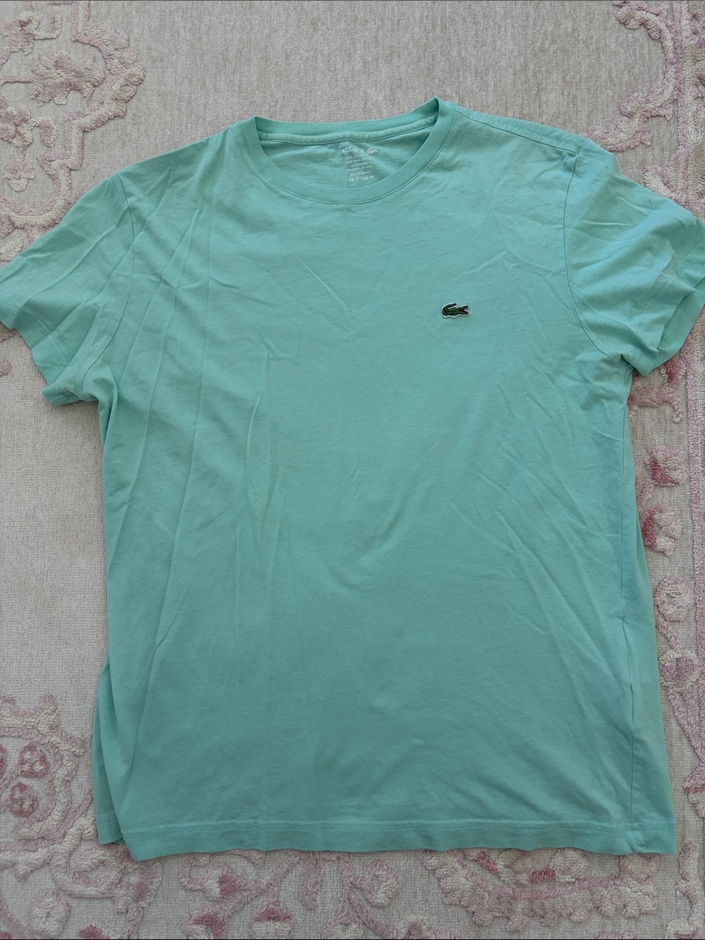Lacoste Men's Short-Sleeve Crew T-Shirt in Mint Green